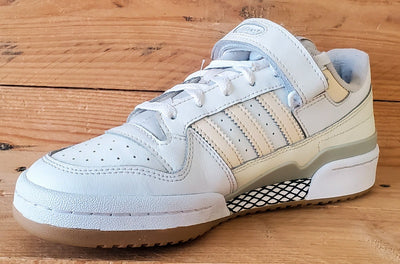 Adidas Forum Low Leather Trainers UK5/US6.5/EU38 GX4523 White/Ecru Tint/Gum