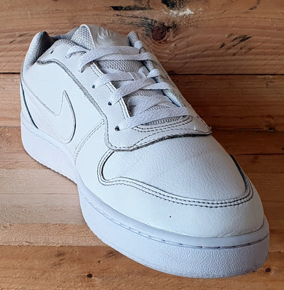 Nike Ebernon Low Leather Trainers UK8/US9/EU42.5 AQ1775-100 Triple White