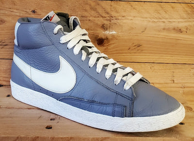 Nike Blazer Mid Leather Trainers UK9/US11.5/EU44 525366-001 Wolf Grey/White