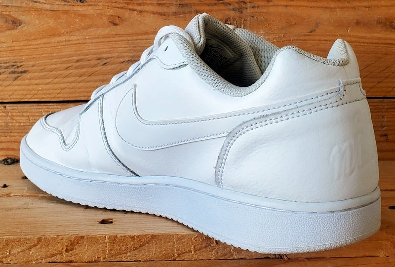 Nike Ebernon Low Leather Trainers UK10/US11/EU45 AQ1775-100 Triple White