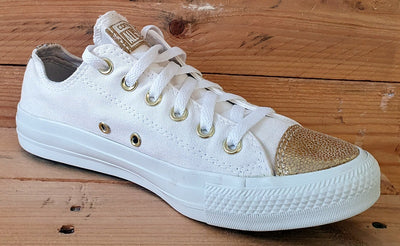 Converse Chuck Taylor All Star Canvas Trainers UK6/US8/EU39 542447F White/Gold