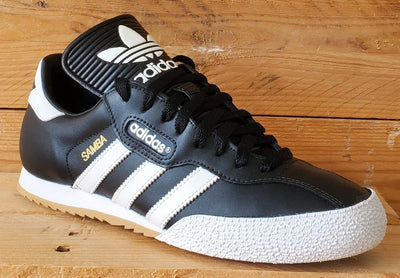 Adidas Samba Super Low Leather Trainers UK8/US8.5/EU42 019099 Black/White