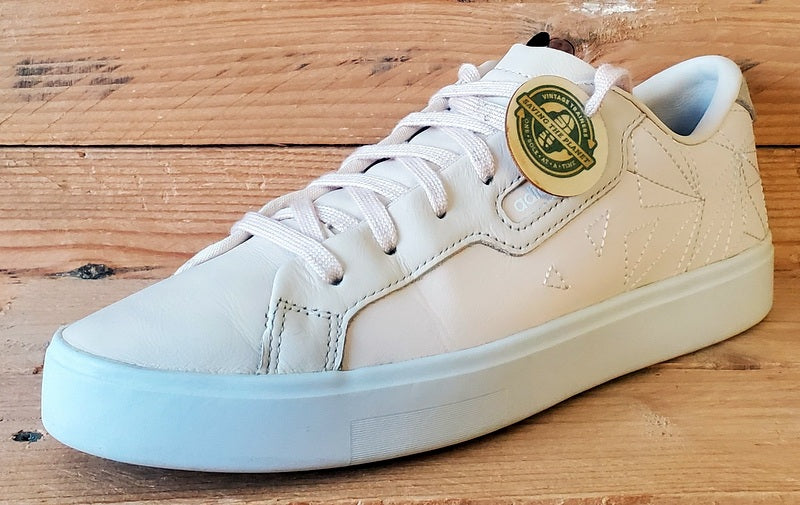 Adidas Sleek Series Low Leather Trainers UK6.5/US8/EU40 EG7753 Linen/White