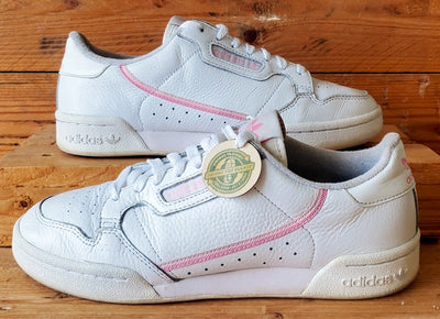 Adidas Continental 80 Low Leather Trainers UK7.5/US9/EU41 G27722 White/Pink