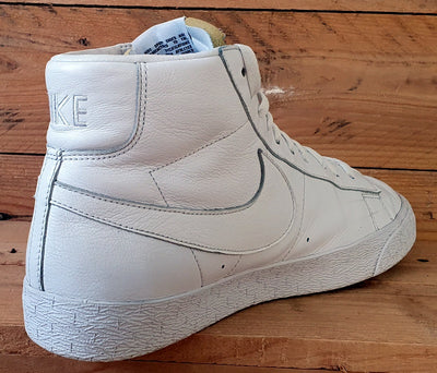 Nike Blazer Leather High Trainers UK9/US10/EU44 CW4649-991 Triple White