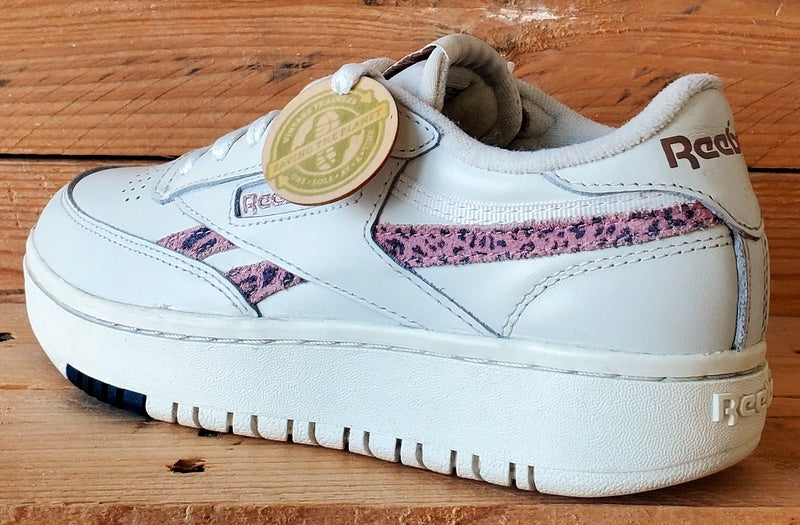Reebok Club C Double Low leather UK4/US6.5/EU37 H67811 Chalk/Cheetah