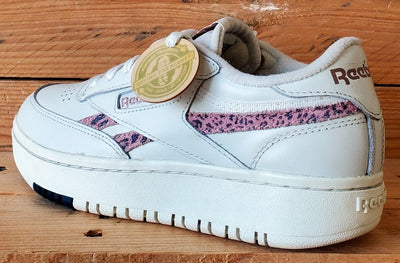 Reebok Club C Double Low leather UK4/US6.5/EU37 H67811 Chalk/Cheetah