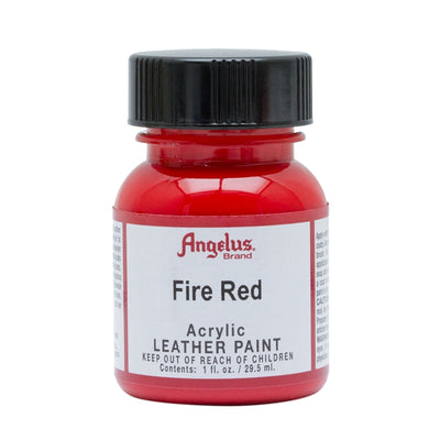 Angelus Acrylic Leather Paint - Fire Red - 1fl oz / 30ml - Custom Sneakers