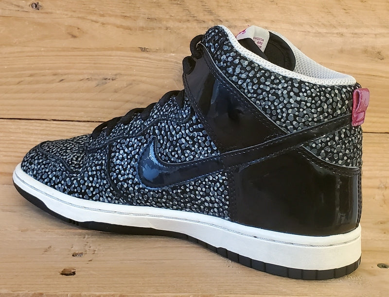 Nike Dunk Skinny Print Mid Suede Trainers UK4/US6.5/EU37.5 543242-006 Black