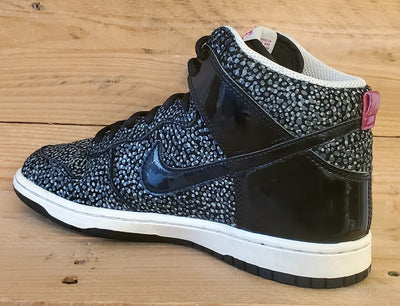 Nike Dunk Skinny Print Mid Suede Trainers UK4/US6.5/EU37.5 543242-006 Black