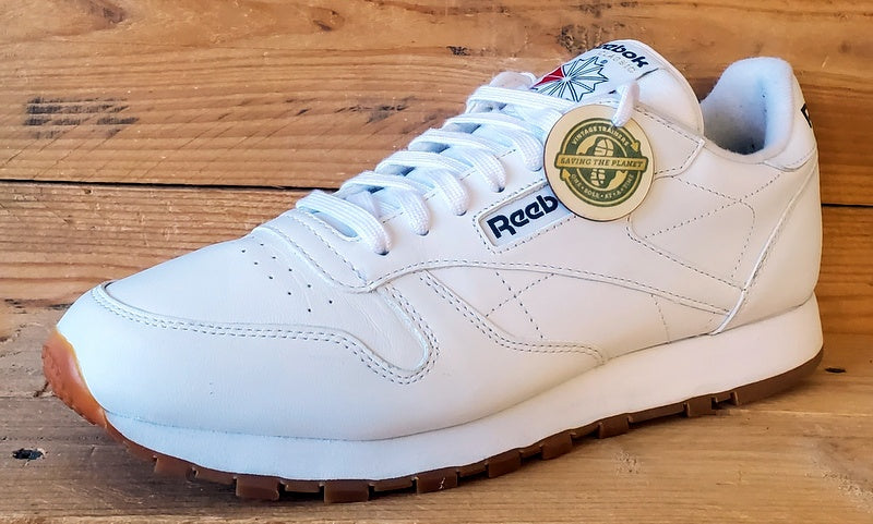 Reebok Classic Low Leather Trainers UK8/US9/EU42 49799 White/Gum