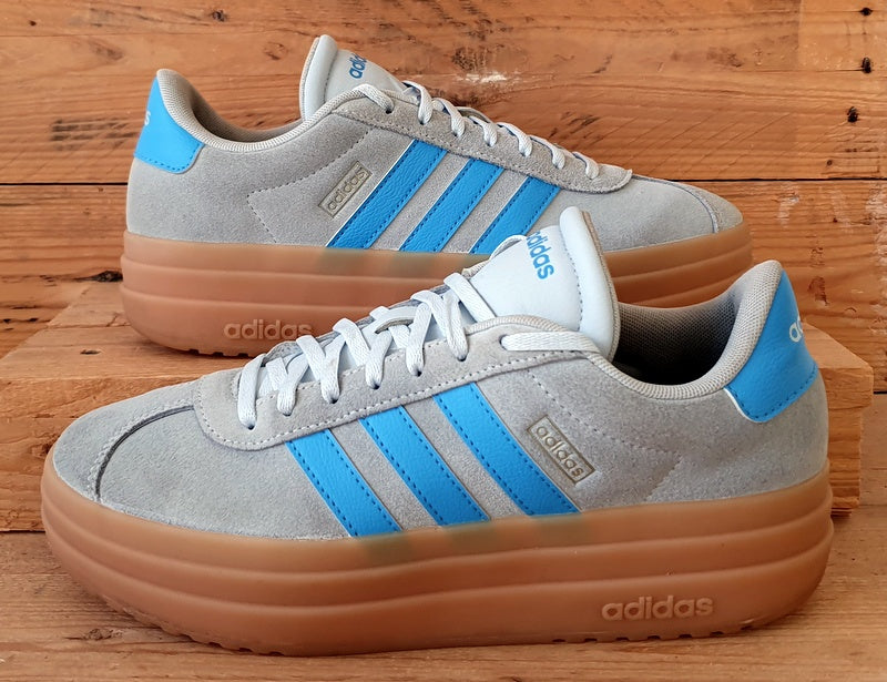 Adidas VL Court Bold Low Suede Trainers UK7/US8.5/EU40.5 IH2310 Halo Blue