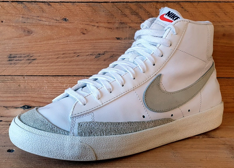 Nike Blazer Mid 77 Leather Trainers UK8/US9/EU42.5 BQ6806-106 White Light Bone