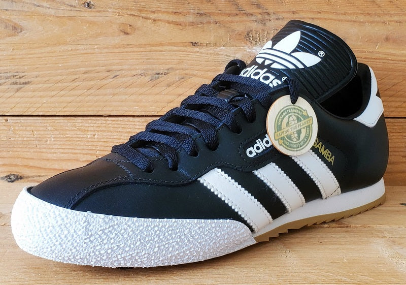 Adidas Samba Super Low Leather Trainers UK8/US8.5/EU42 019099 Black/White