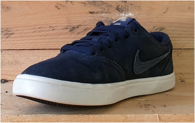 Nike SB Check Solar Soft Low Suede Trainers UK7/US8/EU41 843895-402 Navy Blue
