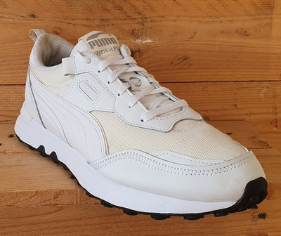 Puma Rider FV Low Leather/Textile Trainers UK11/US12/EU46 387172-02 White