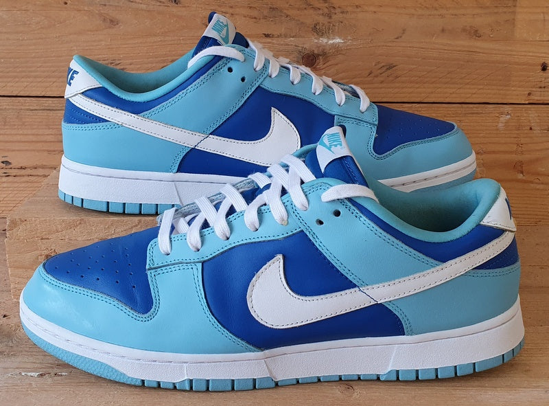 Nike Dunk Retro Low Leather Trainers UK11/US12/EU46 DM0121-400 Argon Blue/White