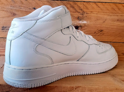 Nike Air Force 1 Mid Leather Trainers UK9.5/US10.5/E44.5 306352-113 Triple White