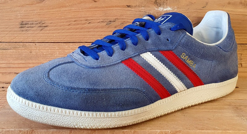 Adidas Samba Low Suede Trainers UK12/US12.5/EU47 V23135 Blue/Red/White