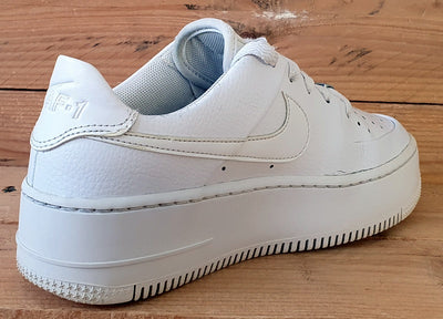 Nike Air Force 1 Sage Low Leather Trainers UK3/US5.5/E36 AR5339-100 Triple White