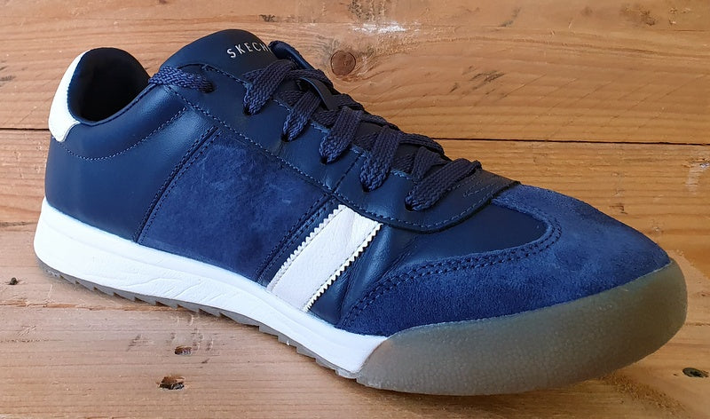 Sketchers Zinger Scobie Low Leather/Suede Trainers UK7/US8/EU41 SN 52322 Navy