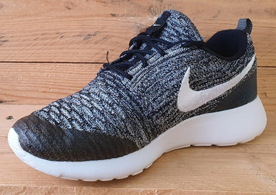 Nike Roshe One Flyknit Trainers UK5/US7.5/EU38.5 704927-010 Black Cool Grey