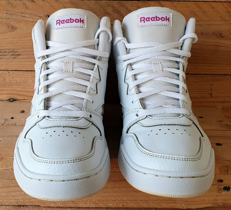 Reebok Royal Mid Leather Trainers UK7.5/US10/EU41 GY8784 White/Purple/Green