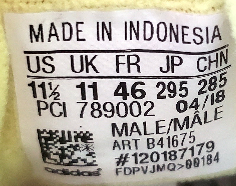 Adidas Continental 80 Leather Trainers UK11/US11.5/E46 B41675 Semi Frozen Yellow