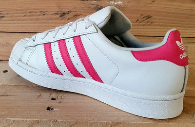 Adidas Superstar Low Leather Trainers UK5/US5.5/EU38 CG6608 Cloud White/Pink