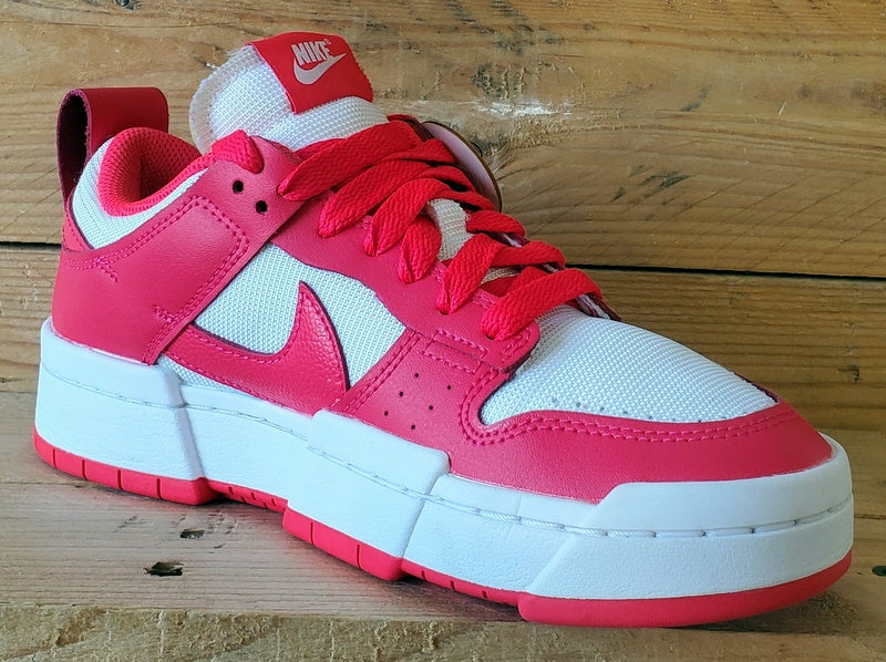 Nike Dunk Disrupt Textile/Leather Trainers UK5/US7.5/EU38.5 CK6654-601 White/Red