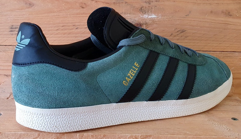 Adidas Gazelle Low Suede Trainers UK12/US12.5/EU47 BZ0033 Trace Green Black