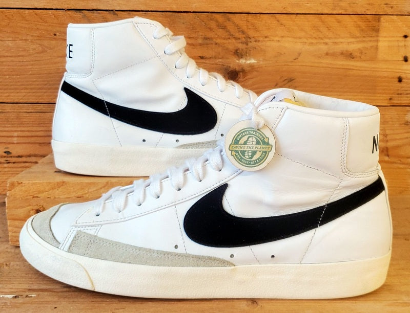 Nike Blazer 77 Mid Leather Trainers UK10/US11/EU45 BQ6806-100 White/Black