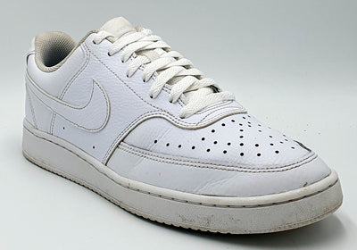 Nike Court Vision Low Leather Trainers CD5434-100 Triple White UK7.5/US10/EU42