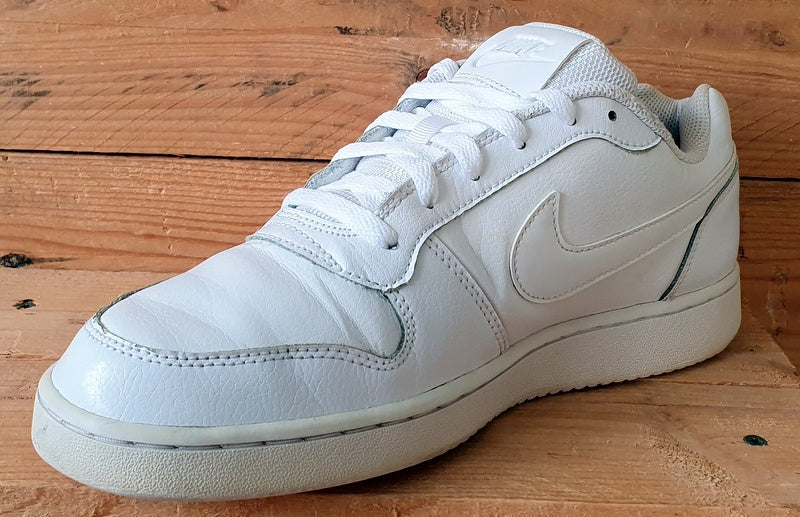 Nike Ebernon Low Leather Trainers AQ1779-100 Triple White UK8/US10.5/EU42.5