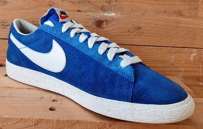 Nike Blazer Low Premium PRM Suede Trainers UK10/US11/EU45 538402-403 Prize Blue