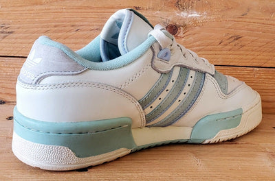 Adidas Rivalry Low Leather Trainers UK4/US4.5/EU36.5 EF6412 White/Green