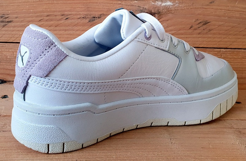 Puma Cali Dream Leather Trainers 383112-02 White/Grey/Lavender UK3/US5.5/EU35.5