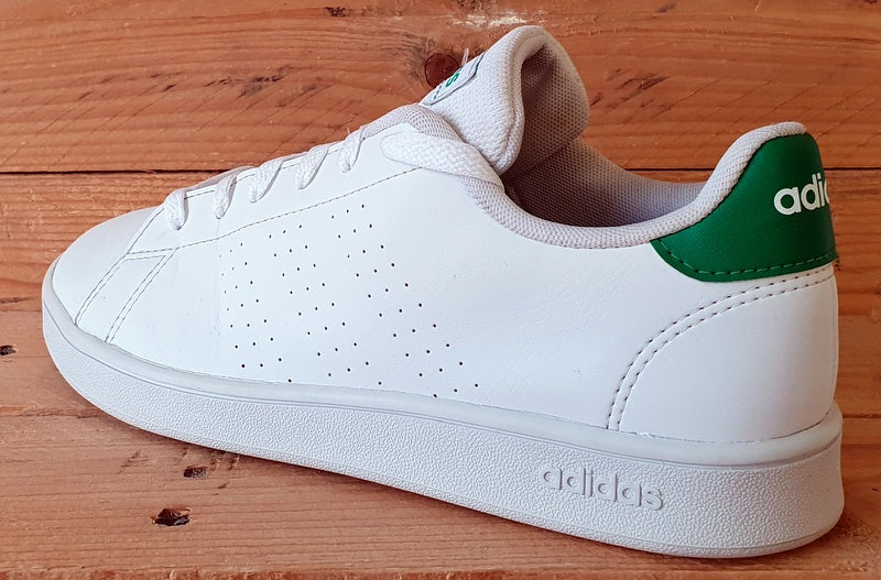 Adidas Advantage Low Leather Trainers UK5/US5.5/EU38 EF0213 White/Green