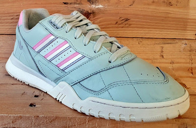 Adidas AR Low Leather Trainers UK8/US8.5/EU42 D98156 Linen Green/Pink/White
