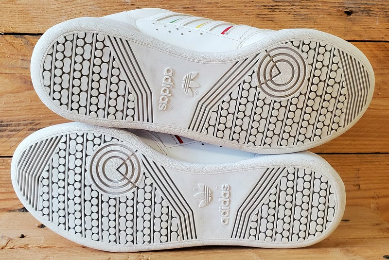 Adidas Continental 80 Low Leather Trainers UK4.5/US5/EU37 GY3127 White/Rainbow