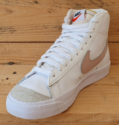 Nike Blazer 77 Mid Leather Trainers UK4/US6.5/EU37.5 CZ1055-118 White/Pink