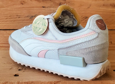 Puma Future Rider Low Textile Trainers UK5/US6C/EU38 383887-04 White/Grey/Pink