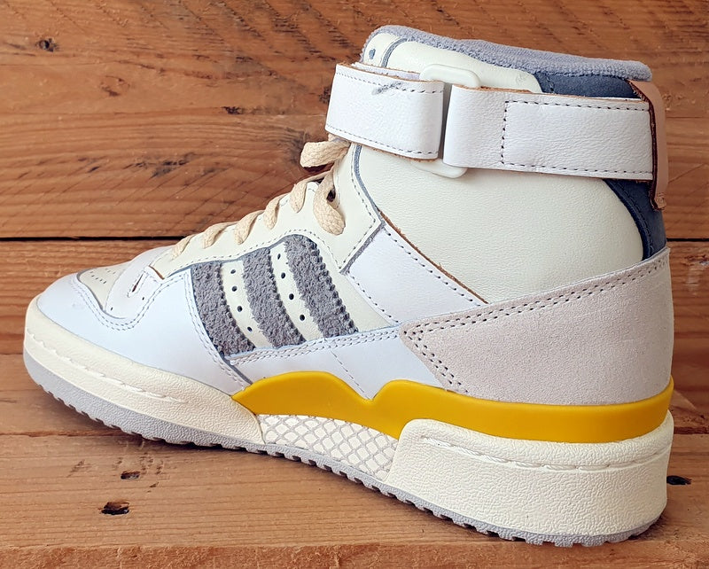 Adidas Forum 84 High Leather Trainers UK4.5/US5/EU37 GY5727 White/Yellow