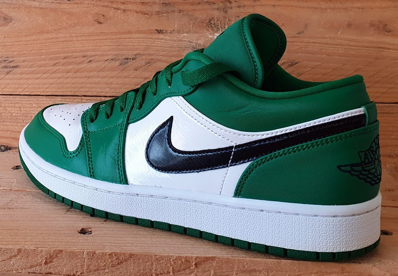 Nike Jordan 1 Low Leather Trainers UK8/US9/EU42.5 553558-301 Pine Green/White