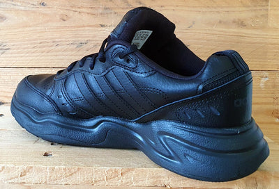 Adidas Strutter Low Leather Trainers UK6/US6.5/EU39 EG2656 Triple Black