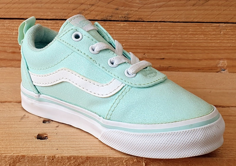 Vans Old skool OTW Glitter Toddlers Trainers 721356 Ice Green Gum UK7 US7.5 EU24 VintageTrainers