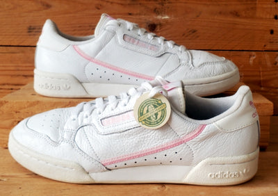Adidas Continental 80 Low Leather Trainers UK8/US9.5/EU42 G27722 White/Pink