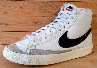 Nike Blazer Mid 77 Vintage Leather Trainers UK8/US9/E42.5 BQ6806-100 White/Black