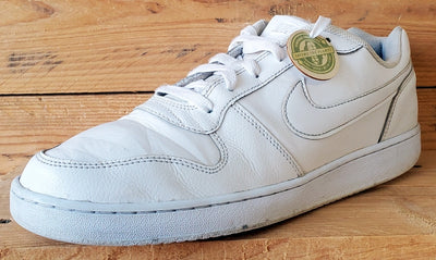 Nike Ebernon Low Leather Trainers UK10/US11/EU45 AQ1775-100 Triple White