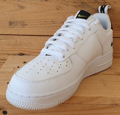 Nike Air Force 1 Utility Low Leather Trainers UK7/US8/E41 AJ7747-100 White/Black